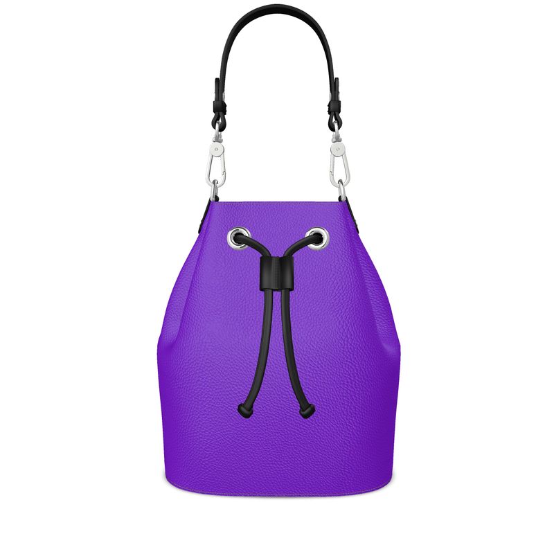 SMS “Structured Calm” Bucket Bag — Violet Edition