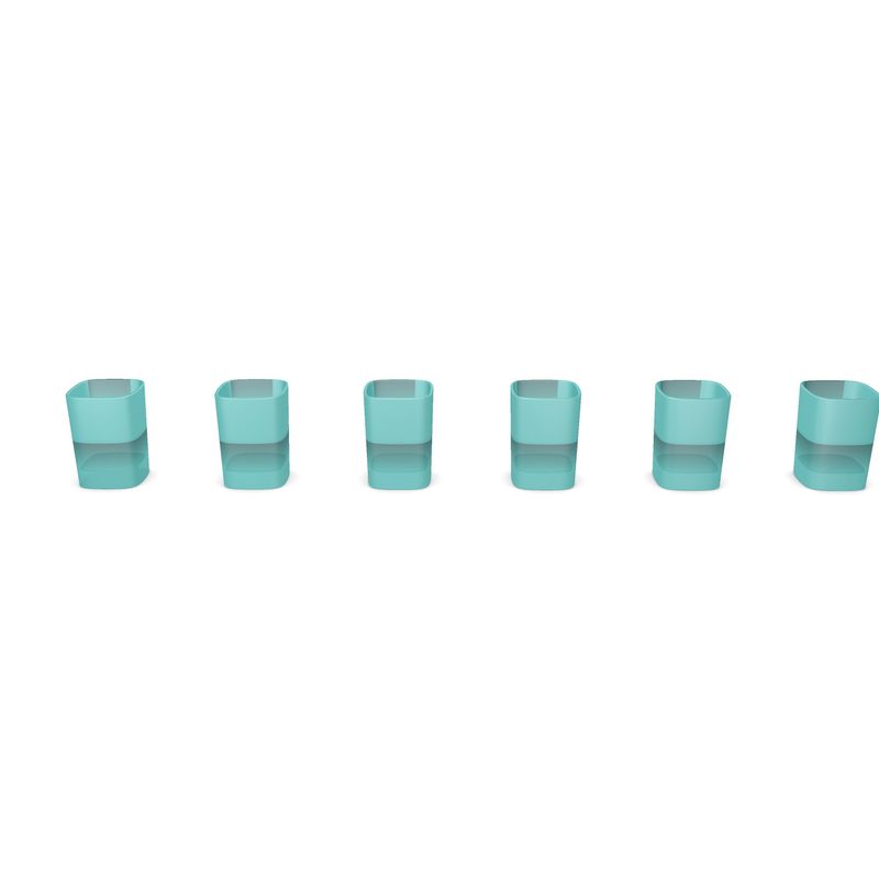 SMS “Structured Calm” Square Shot Glass Set (6‑Piece)