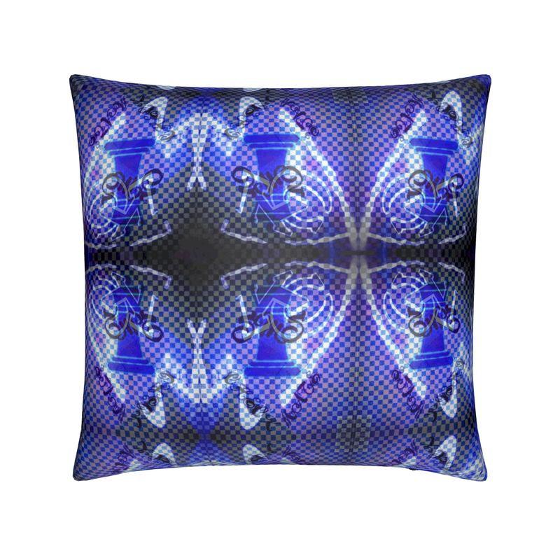 SMS “Blue Mirage” Throw Pillow Cushions