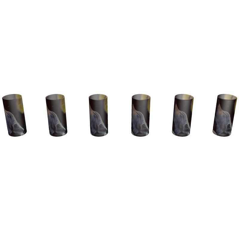 SMS “Lunar Echo” Tumblers (Set of 6) Round shot glass 6 set